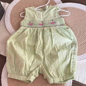 Carriage Boutique Green Jumpsuit with Elastic Waist